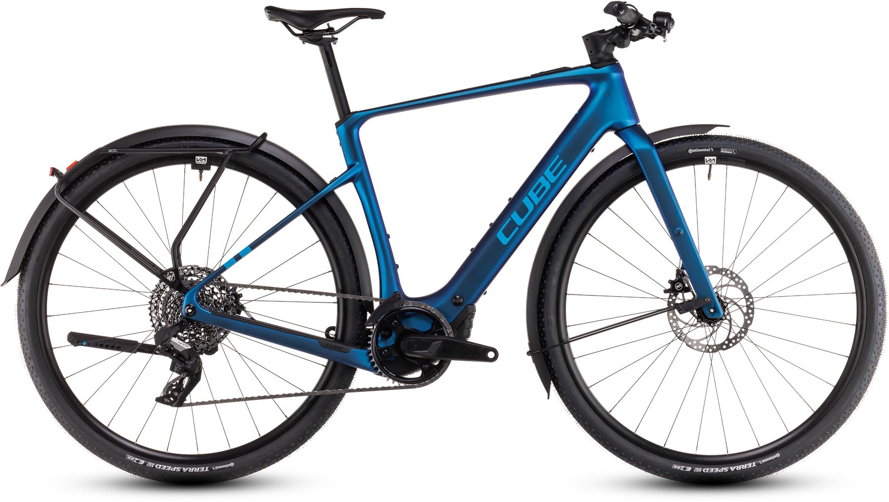 Cube Nulane Hybrid C:62 SLX FE 400X nebula n blue 2025 - Vélo fitness électrique Homme