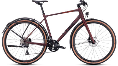 Vélo de fitness Cube Nulane Race FE en rouge.