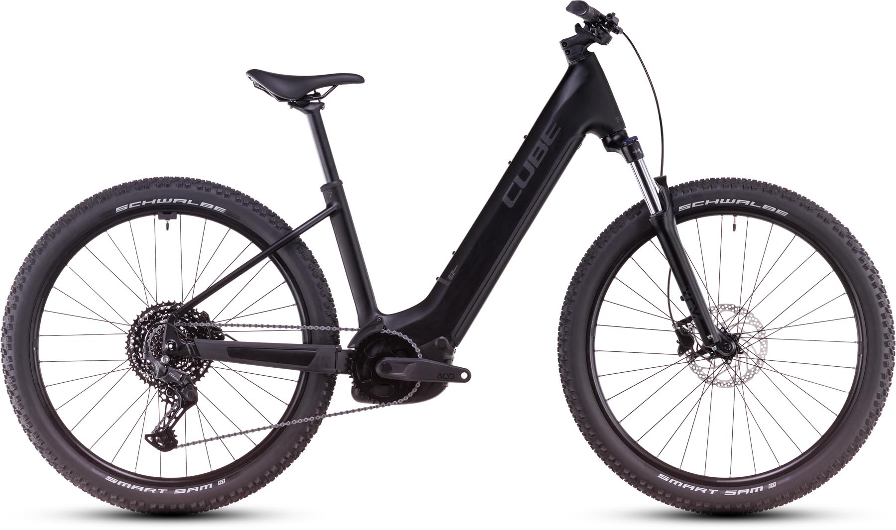 Cube Reaction Hybrid ONE 800 blackline 2025 - VTT semi-rigide électrique col de cygne
