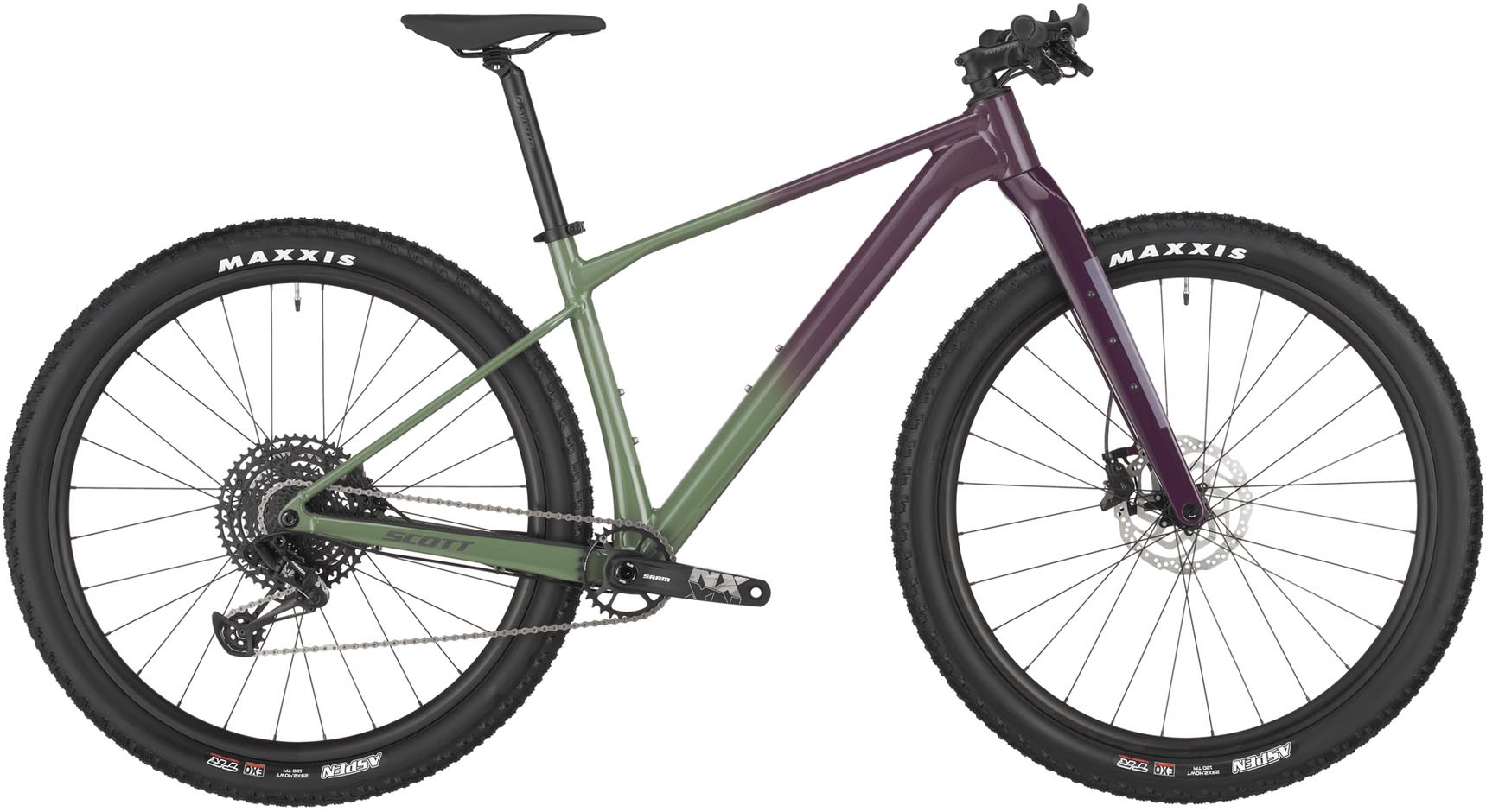Scott Scale Gravel 20 olivine green / blackberry purple 2025 - Vélo en terre
