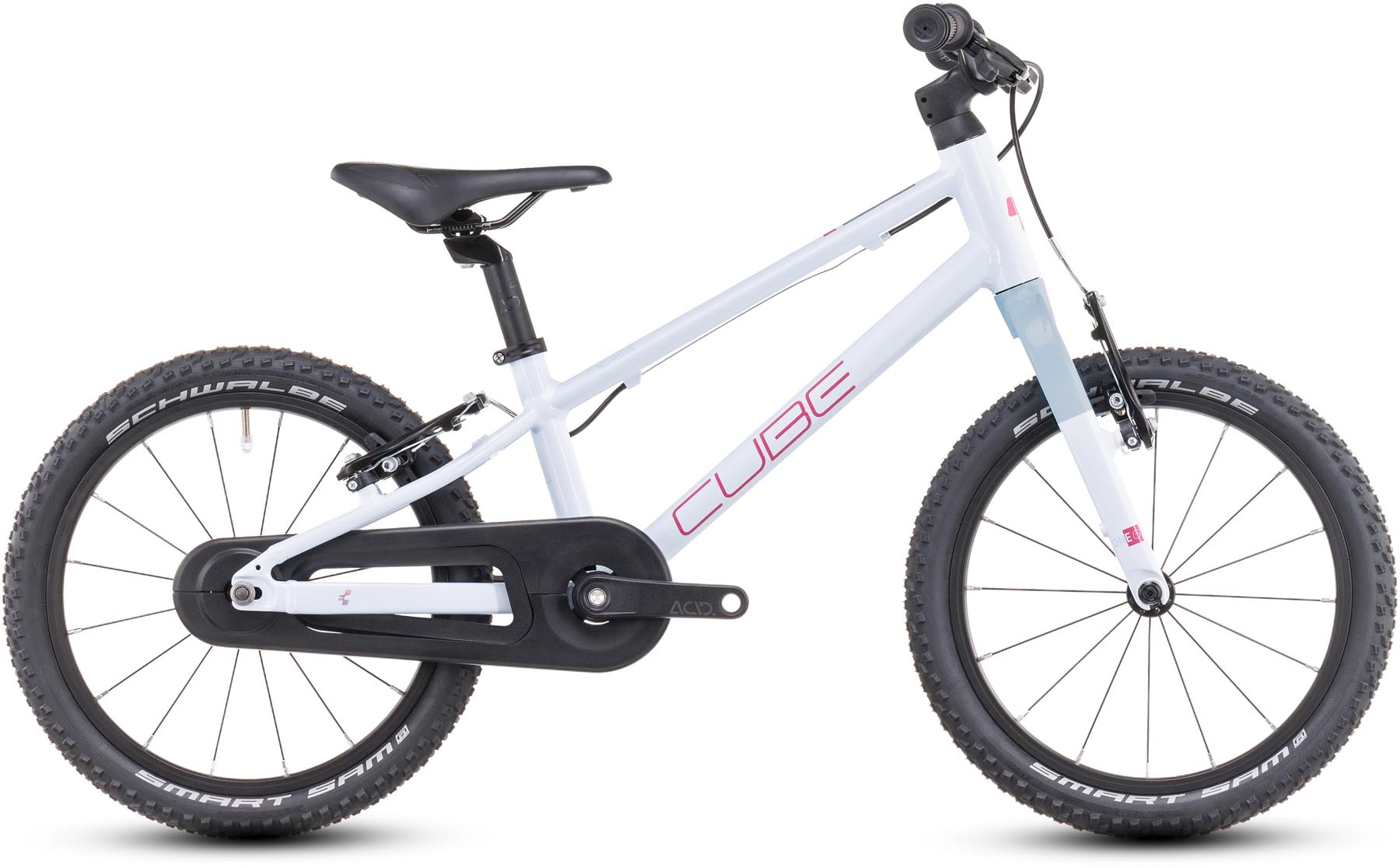 Cube Numove 160 flashwhite n pink 2025 - Vélo enfant 16 pouces