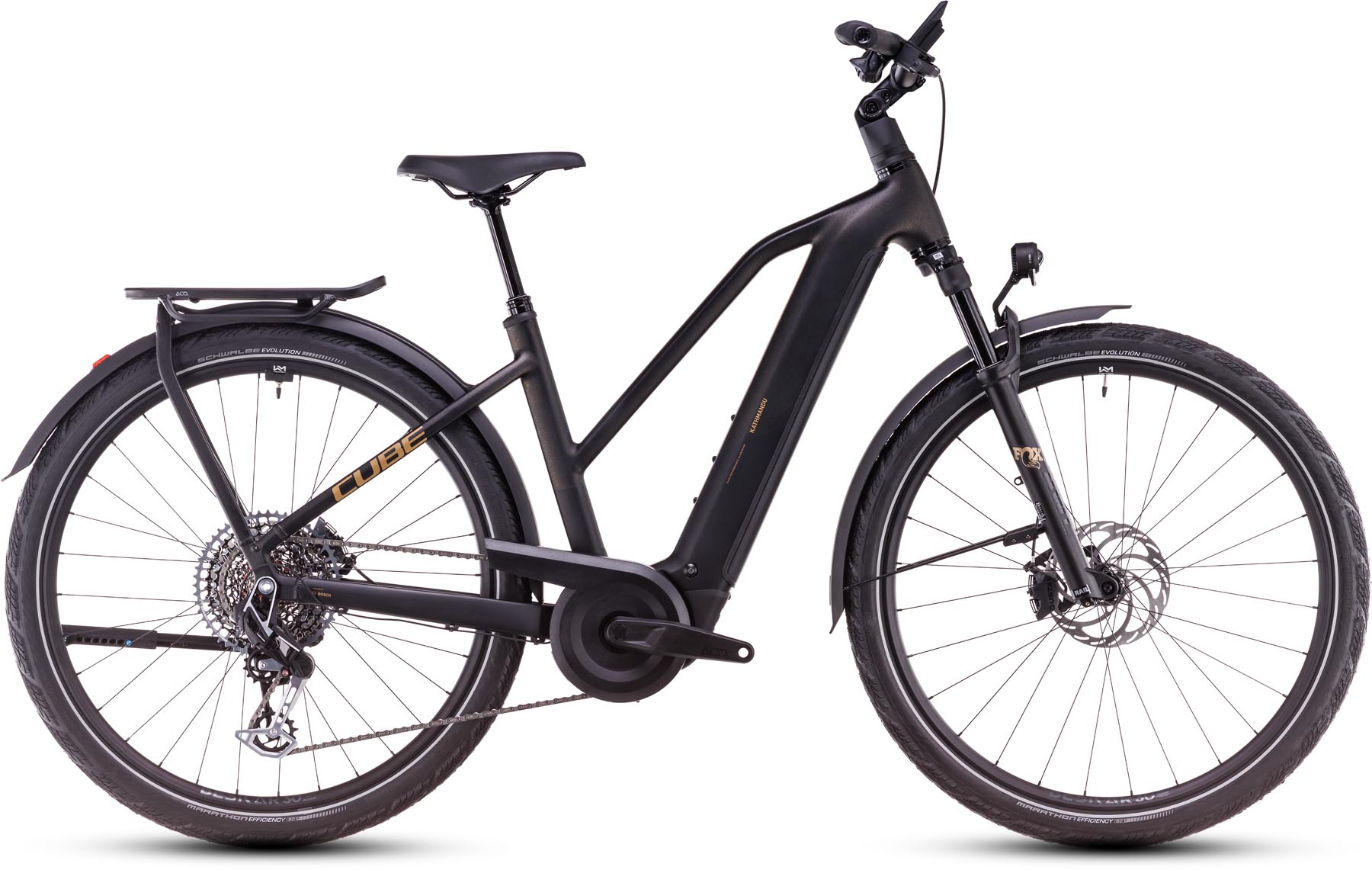 Cube Kathmandu Hybrid SLT 800 golddust n black 2025 - Vélo trekking électrique Femme