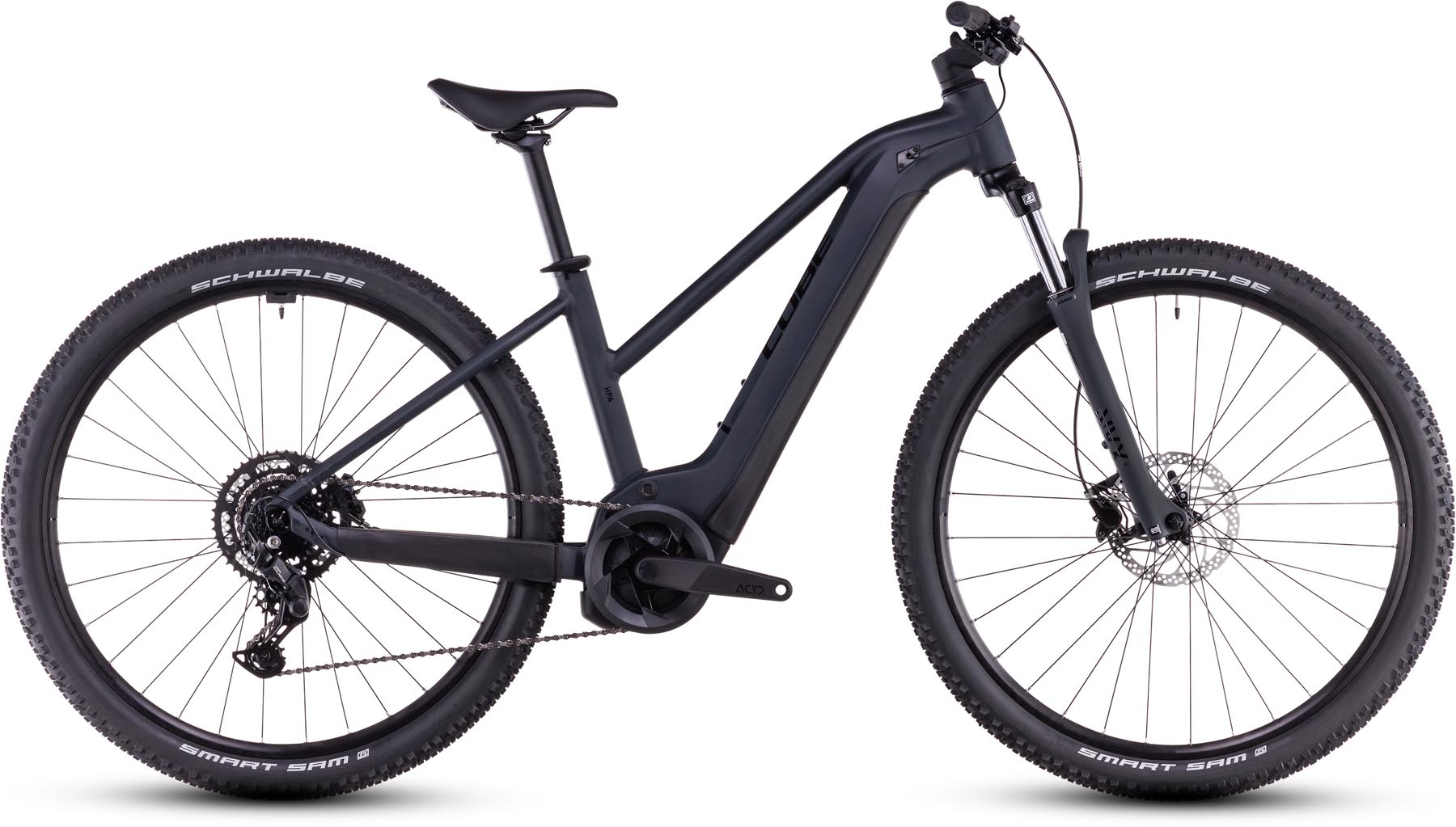 Cube Reaction Hybrid Performance 625 night n black 2025 - VTT semi-rigide électrique Femme