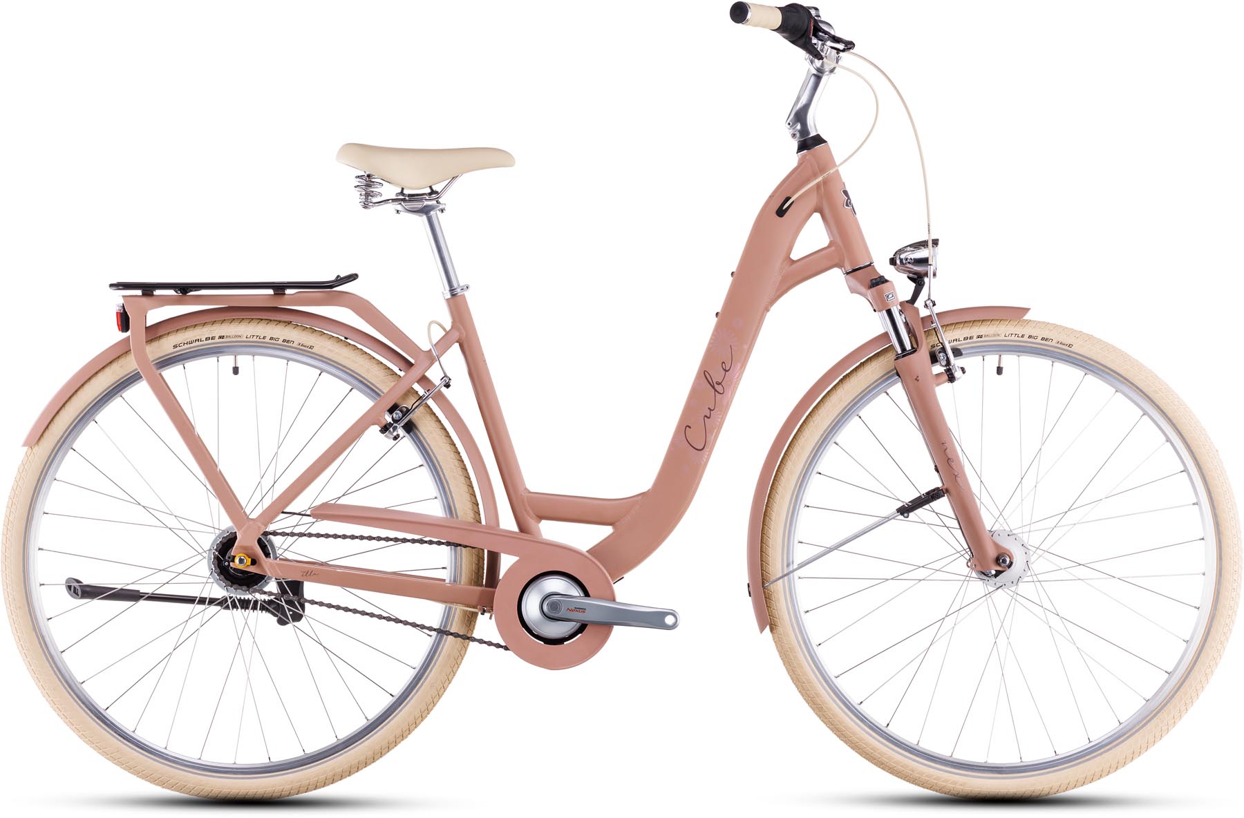 Cube Ella oldpink n plum 2025 - Vélo trekking col de cygne
