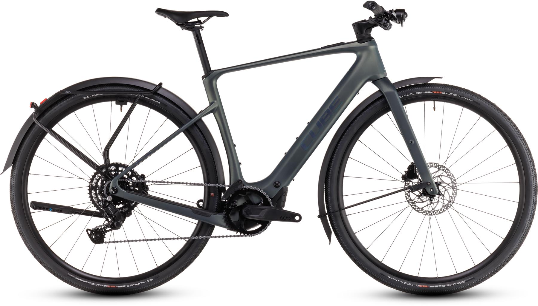 Cube Nulane Hybrid C:62 Race FE 400X sagebrushgreen n prism 2025 - Vélo fitness électrique Homme