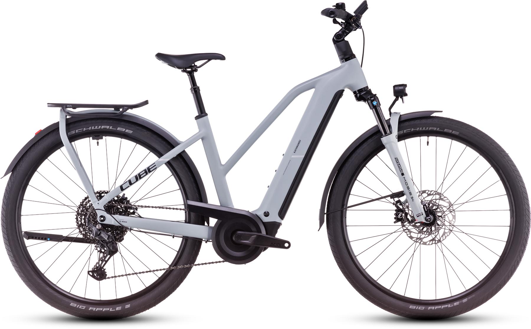 Cube Kathmandu Hybrid EX 800 haze n black 2025 - Vélo trekking électrique Femme
