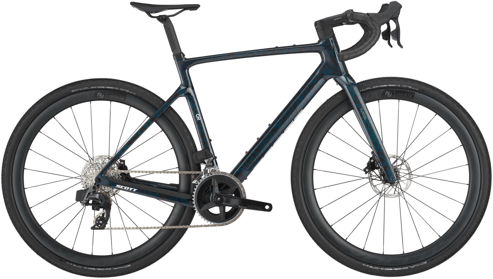 Scott Addict Gravel 20 petrol black 2025 - Vélo en terre