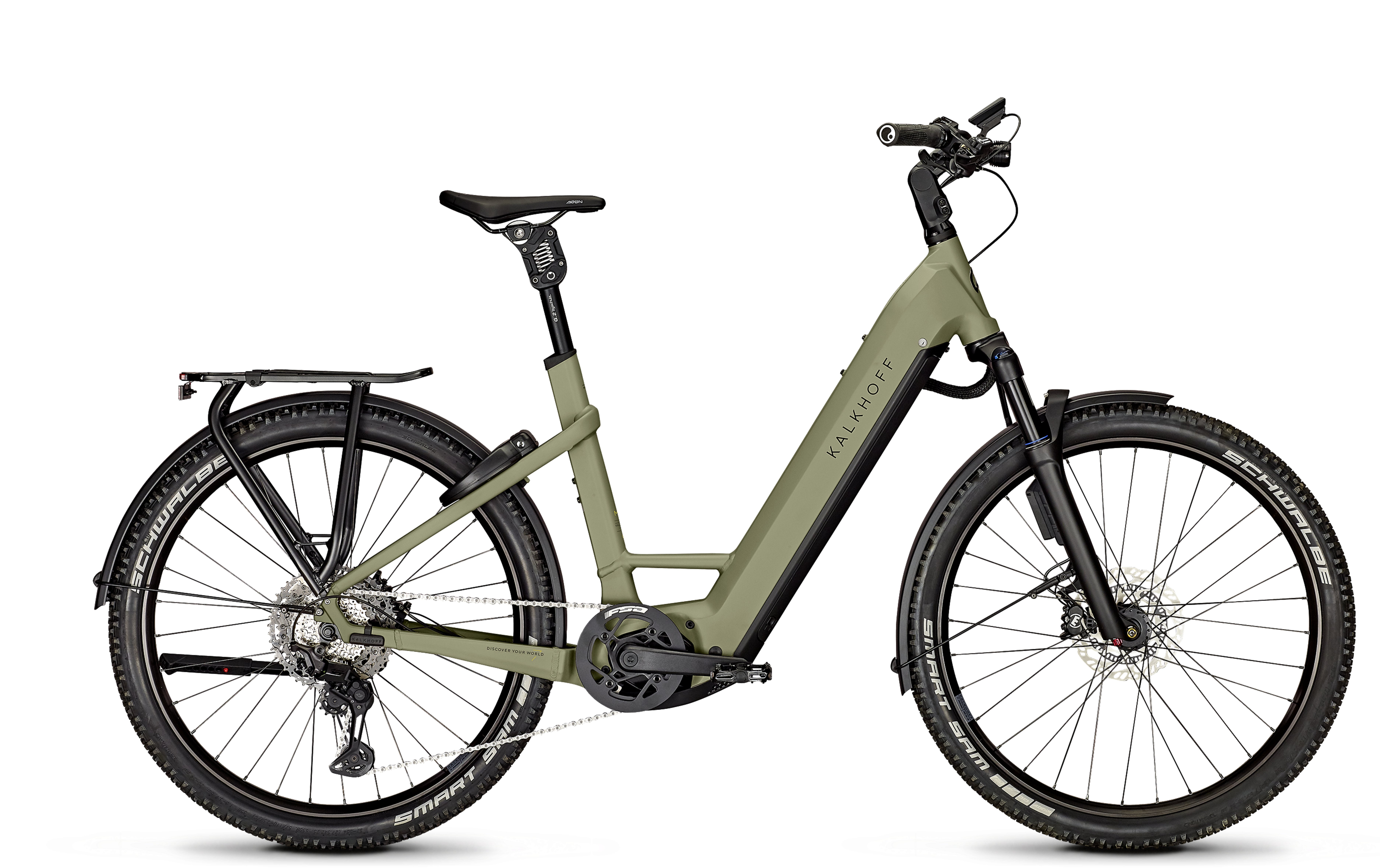 Kalkhoff Entice 7.B Advance+ ABS urbangreen matt 2024 - VTT semi-rigide ?lectrique col de cygne