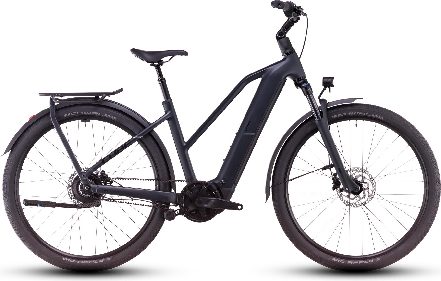 Cube Kathmandu Hybrid Comfort Pro 800 night n chrome 2025 - Vélo trekking électrique Femme