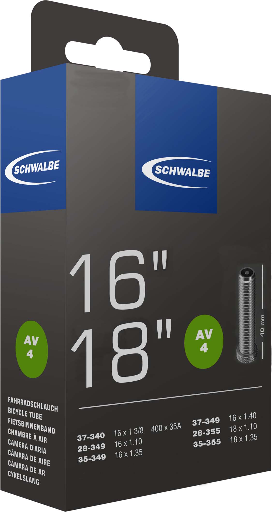 Schwalbe Tuyau AV n° 4 16"/18