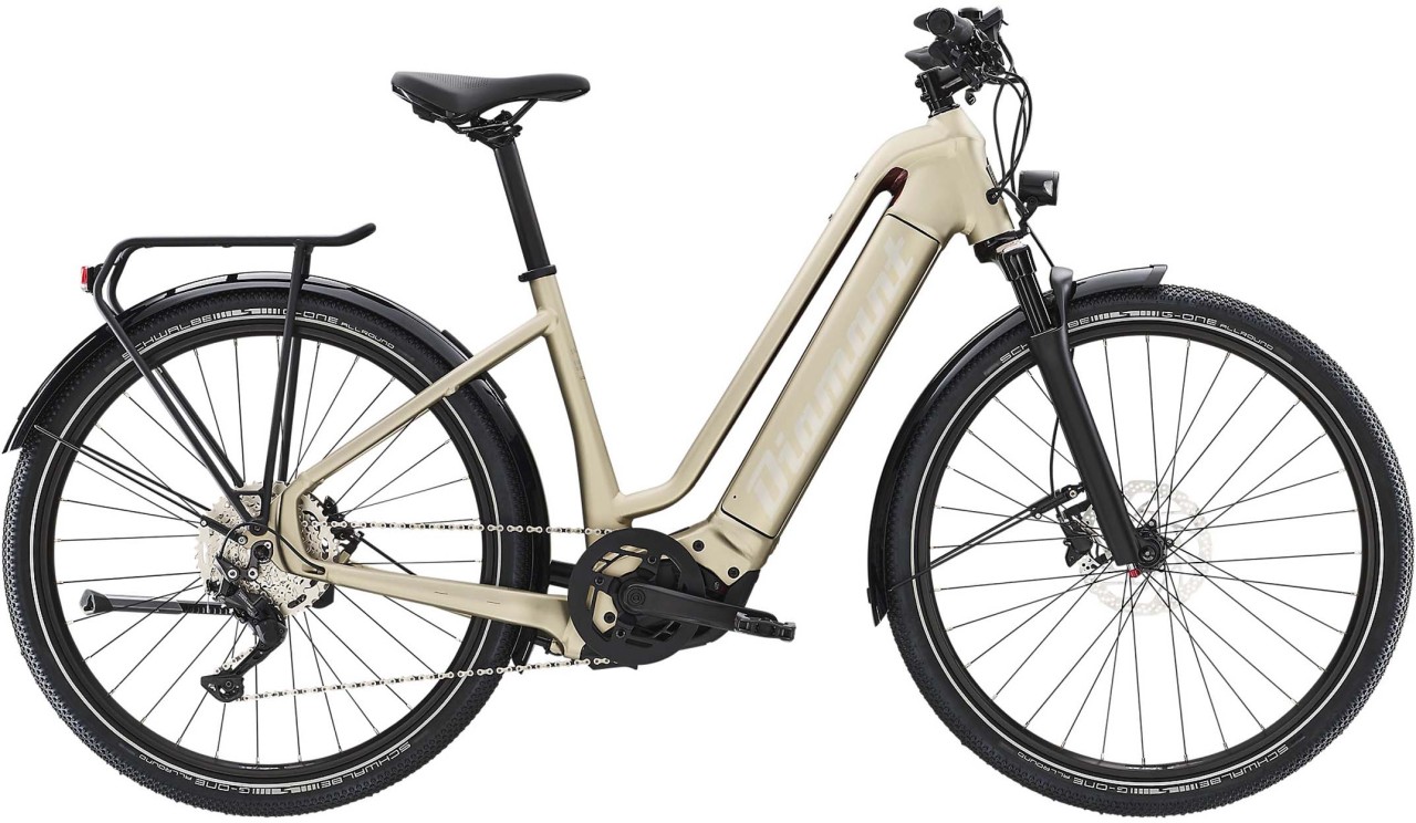 Diamant Zouma Deluxe+ TIE Alvitgrau Metallic 2022 - Vélo trekking électrique col de cygne