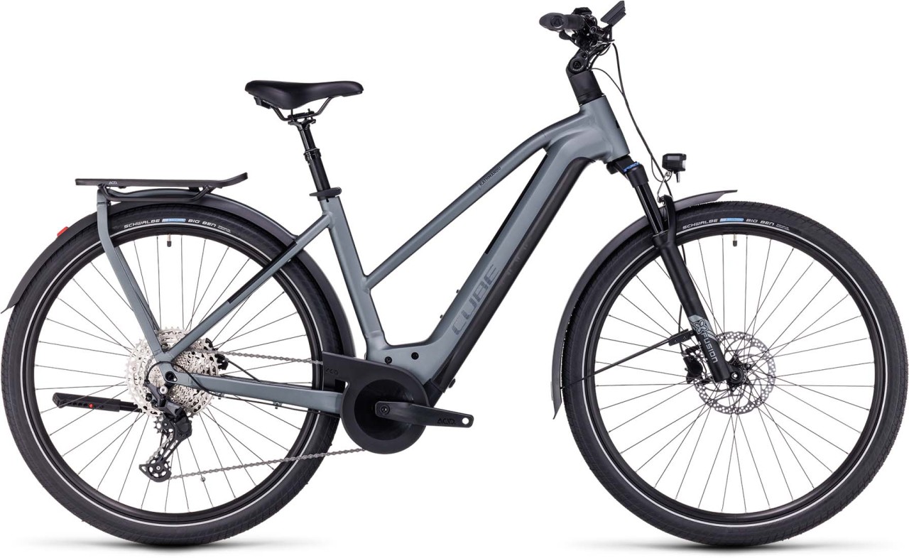 Cube Kathmandu Hybrid Pro 625 flashgrey n metal 2023 - Vélo trekking électrique Femme