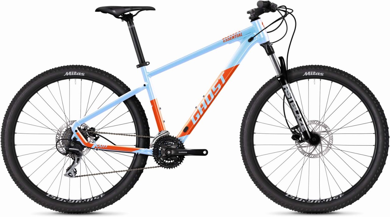 Ghost Kato Essential 27.5 AL baby blue pearl / dark orange glossy 2023 - VTT semi-rigide