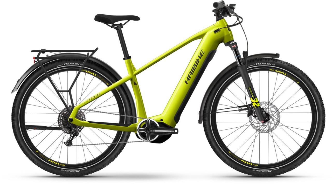 Haibike Trekking 5 lime / black gloss 2024 - Vélo trekking électrique Homme