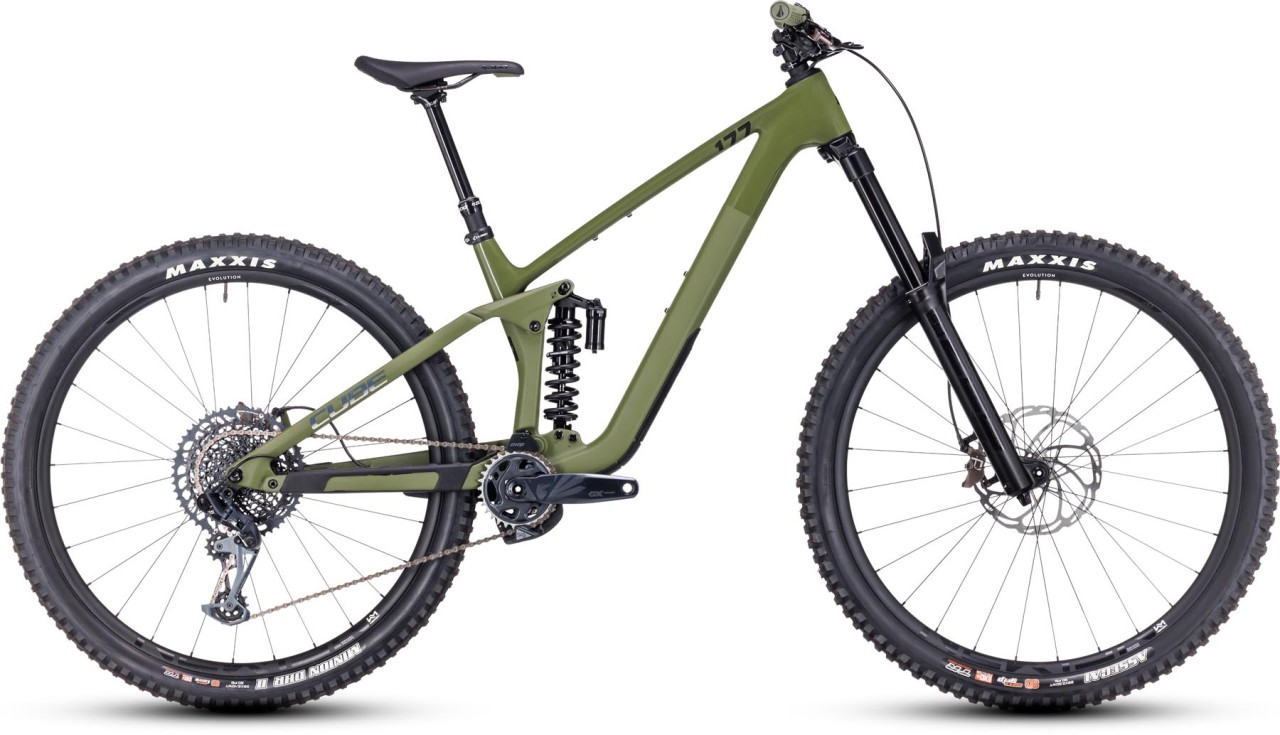 Cube Stereo ONE77 C:68X TM 29 olive n chrome 2024 - VTT tout suspendu