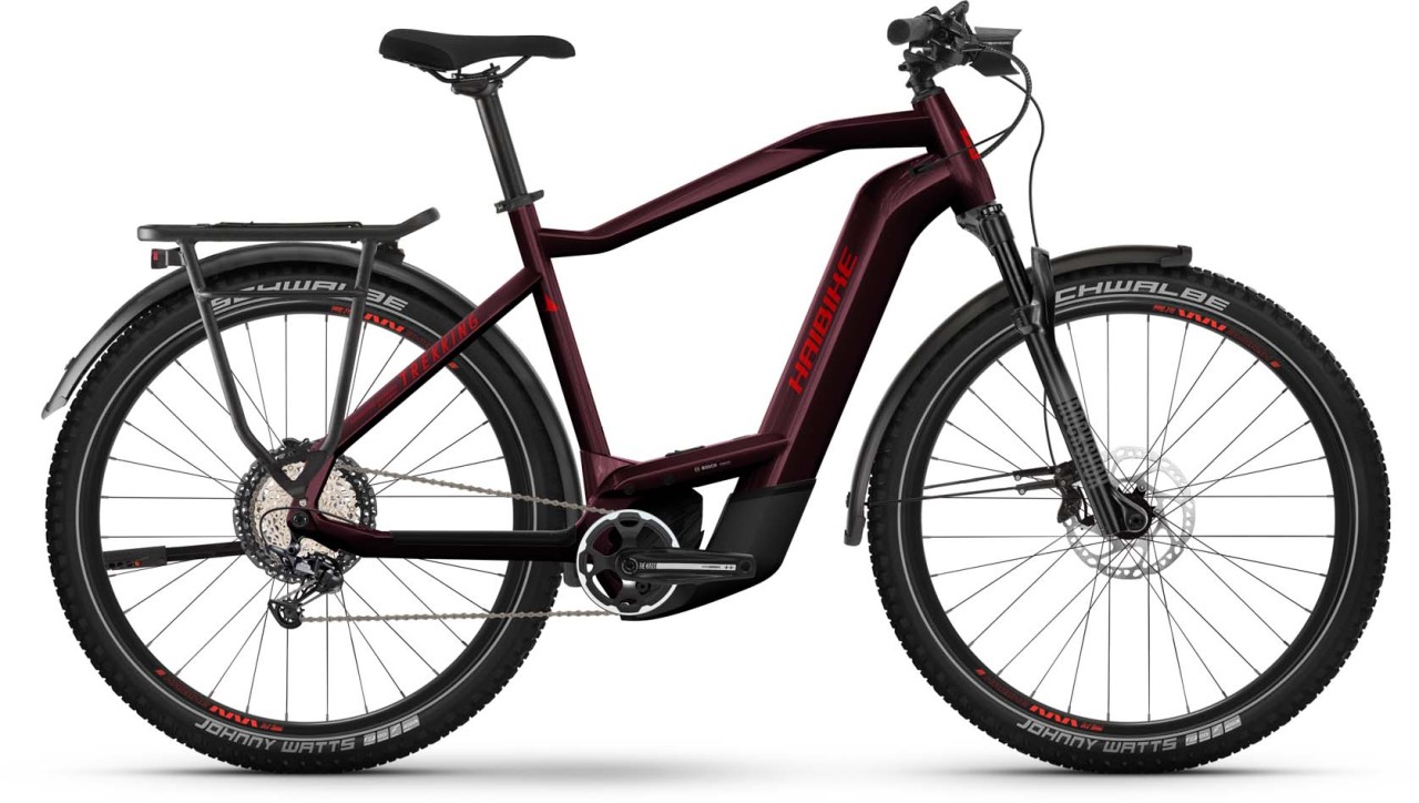 Haibike Trekking 11 tuscan/neon red gloss 2023 - Vélo trekking électrique Homme