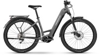 Haibike Trekking 4 dark silver/pearl matt 2023 - Vélo trekking électrique col de cygne