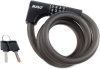 RAVE Antivol à spirale 2 en 1 Pro 5 - serrure à combinaison avec 2 clés - 120 cm / 15 mm
