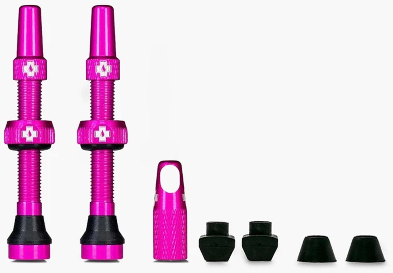 Muc-Off Kit de valves tubeless universel pour VTT / route rose 60 mm