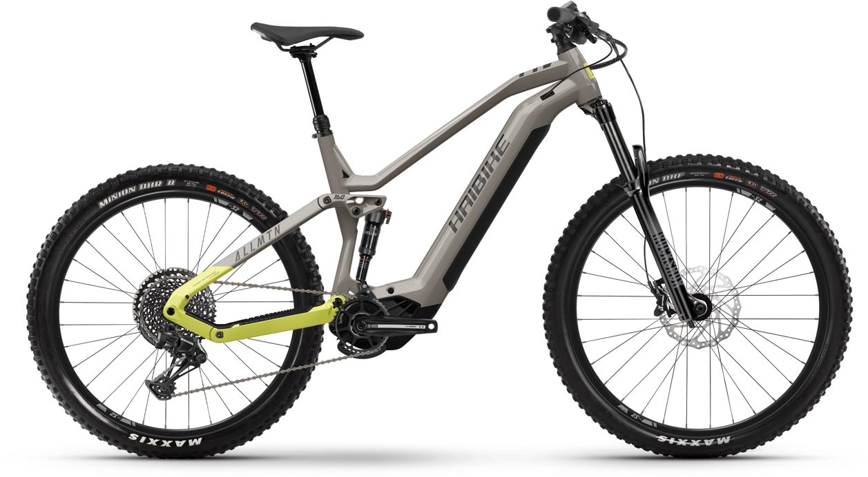 Haibike AllMtn 2 Gloss Grey Lemon Blk 2023 - VTT tout suspendu électrique