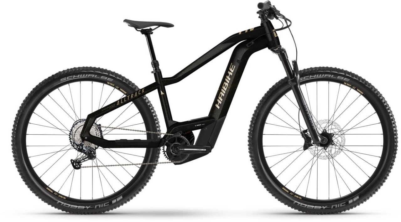 Haibike ALLTRACK 10 Gloss Blk Metallic / Tan 2022 - VTT semi-rigide électrique