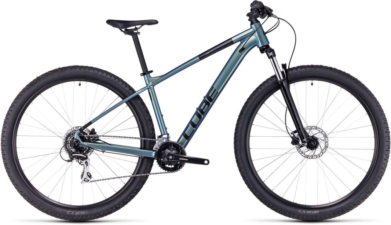 Cube Aim Pro shiftverde n black 2023 - VTT semi-rigide