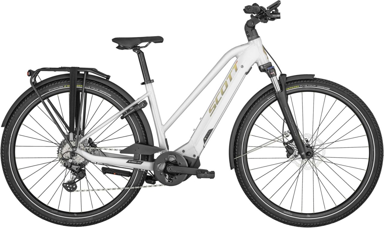 Scott Sub Sport eRIDE 20 Lady Sparkle White 2023 - Vélo trekking électrique Femme