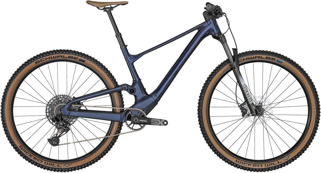 Scott Spark 970 Dark Stellar Blue 2023 - VTT tout suspendu