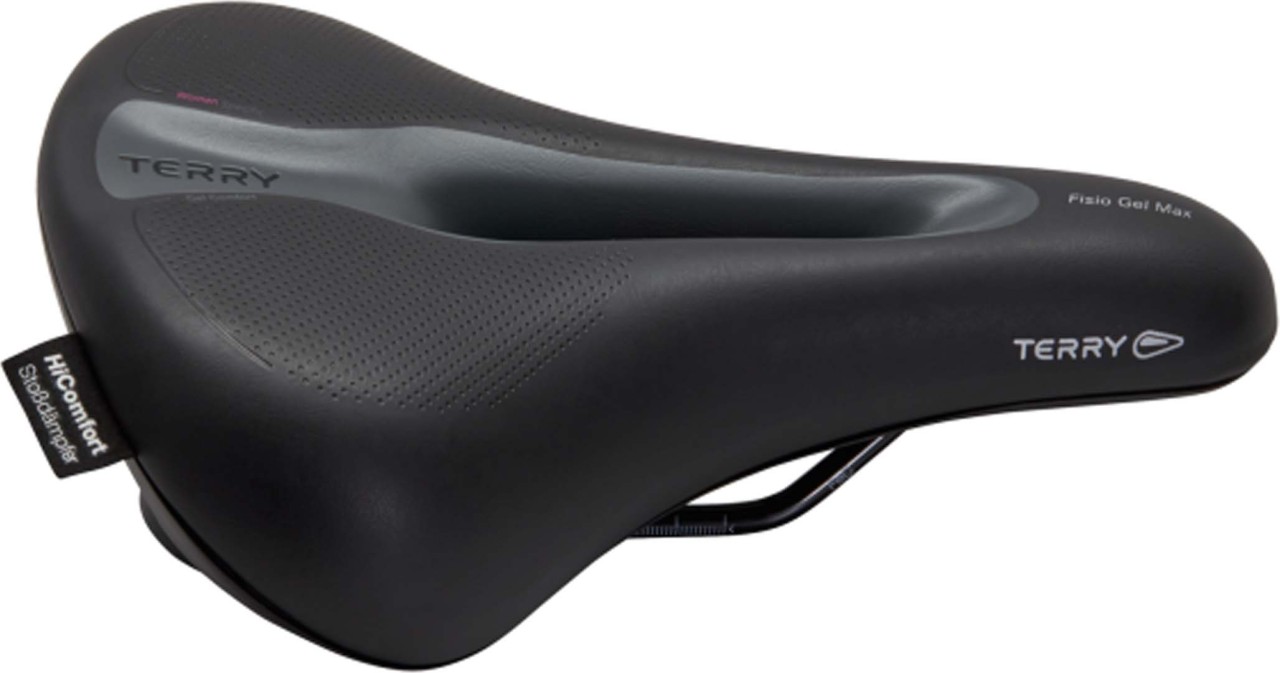 Selle de randonnée en éponge Fisio Flex Gel Max pour femmes, noire