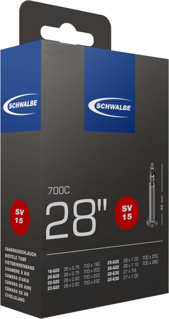 Schwalbe Chambre à air n° 15 SV 28" 40 mm18/28-622/630