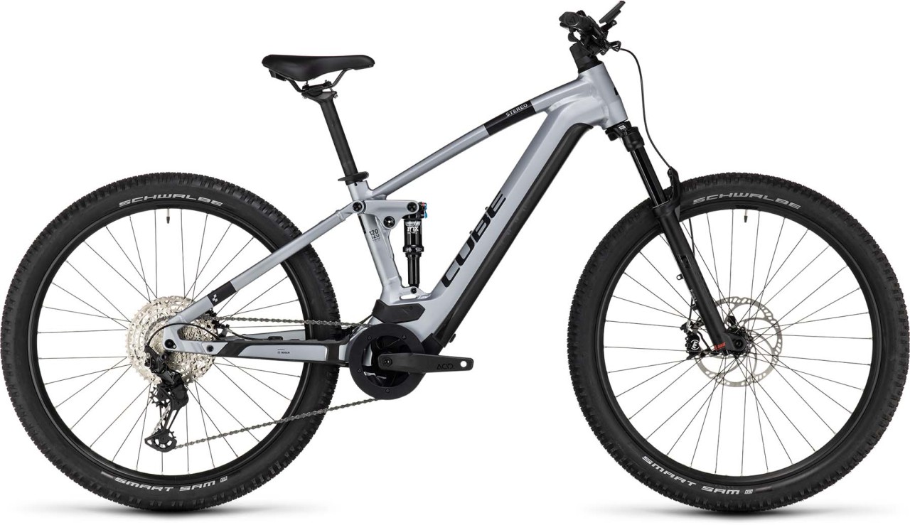 Cube Stereo Hybrid 120 Race 625 polarsilver n black 2023 - VTT tout suspendu électrique