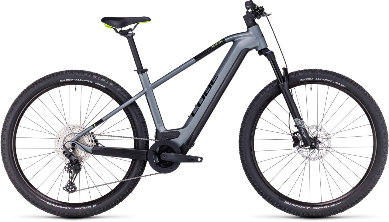 Cube Reaction Hybrid Pro 750 flashgrey n green 2023 - VTT semi-rigide électrique