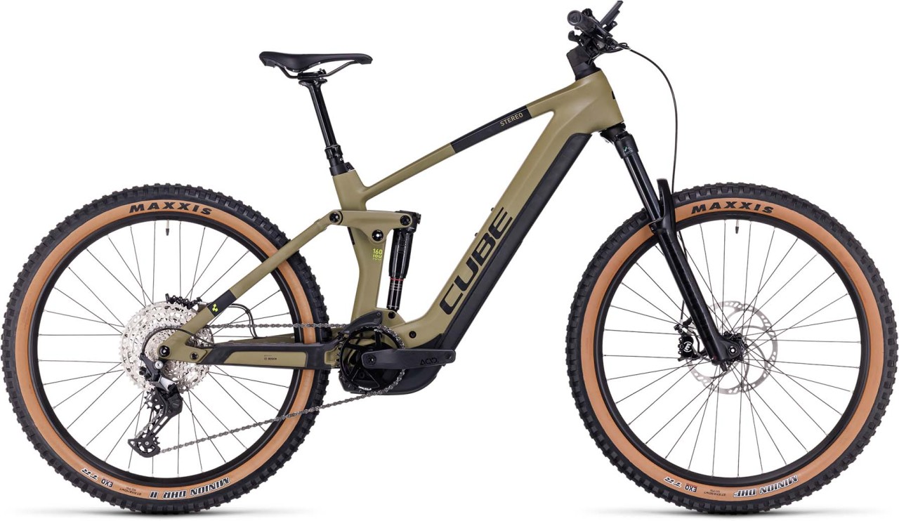 Cube Stereo Hybrid 160 HPC Race 750 27.5 olive n green 2023 - VTT tout suspendu électrique