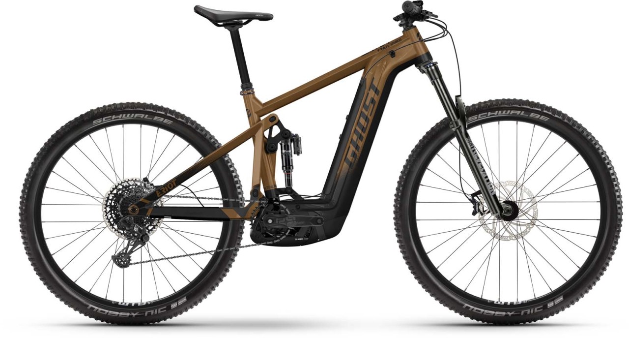 Ghost E-Riot Trail Advanced black / gold 2023 - VTT tout suspendu électrique