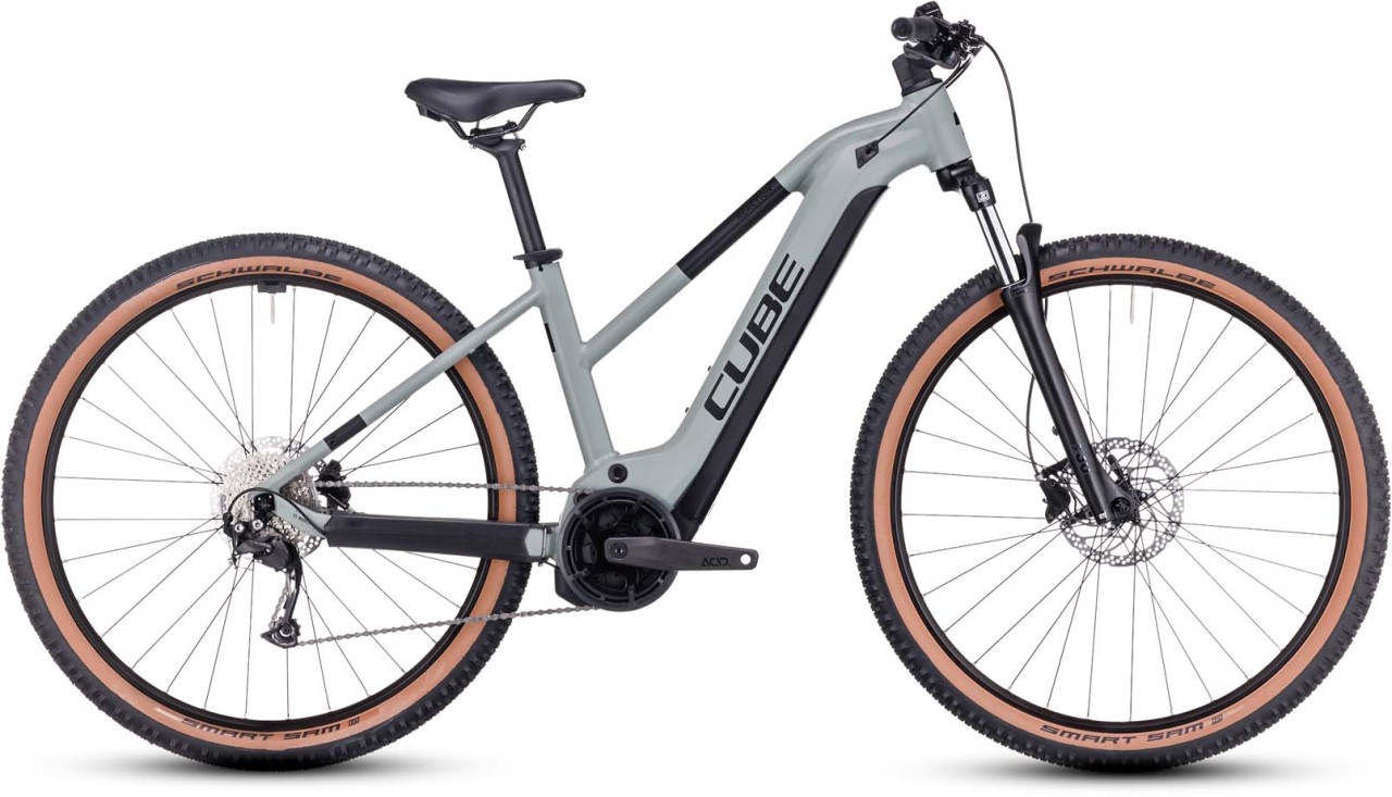 Cube Reaction Hybrid Performance 625 swampgrey n black 2023 - VTT semi-rigide électrique Femme