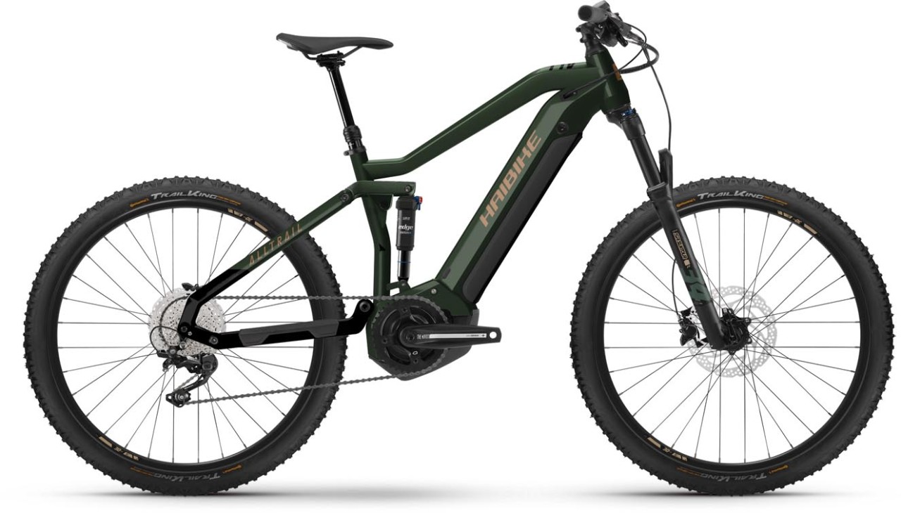 Haibike ALLTRAIL 4 29 Matte Green Metal / Gld Blk 2023 - VTT tout suspendu électrique