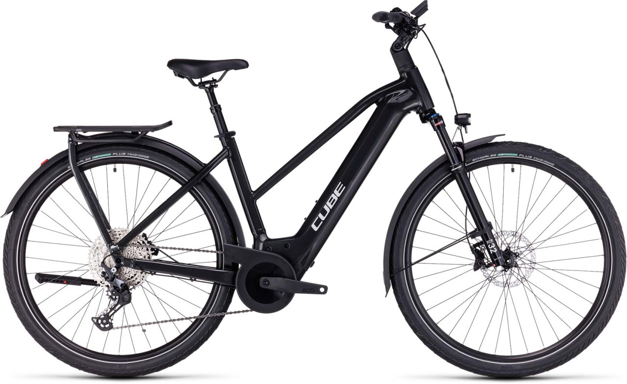 Cube Kathmandu Hybrid EXC 750 grey n silver 2023 - Vélo trekking électrique Femme