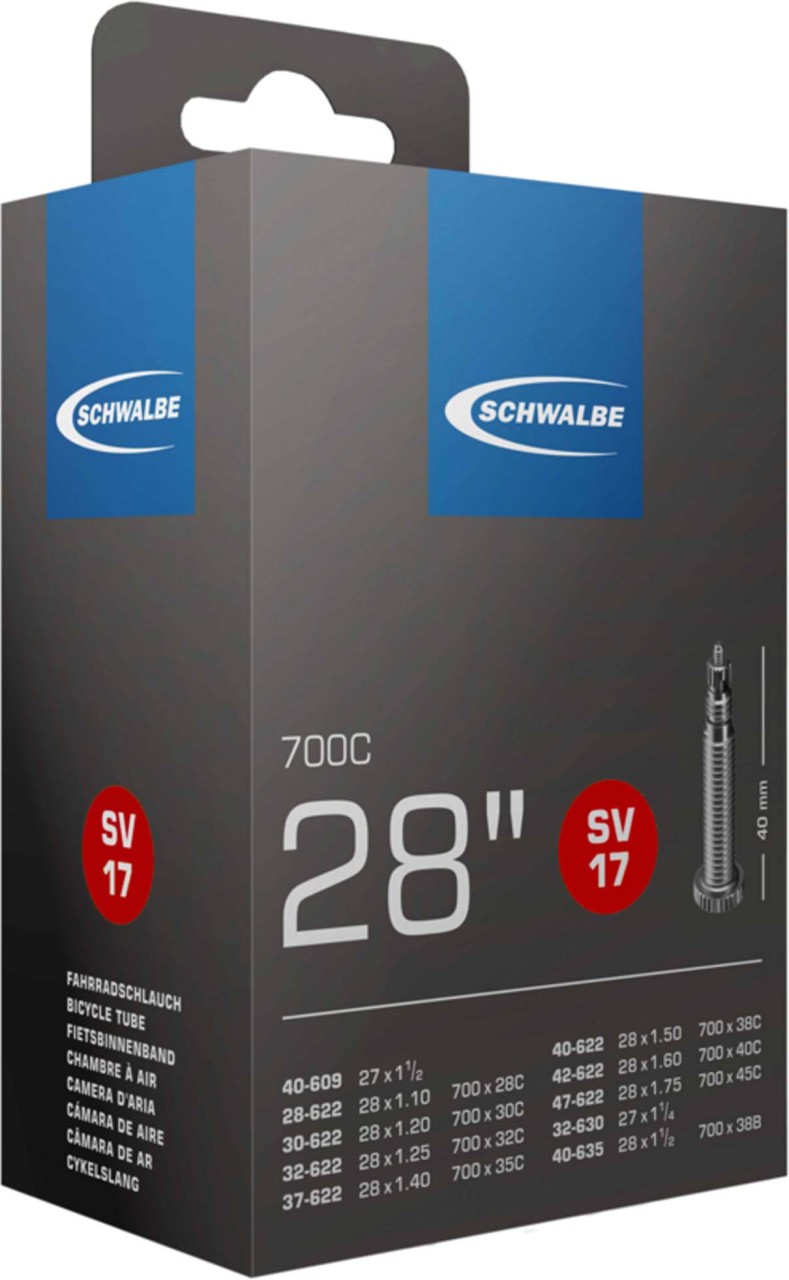 Schwalbe Chambre à air n° 17 SV 28" 1/8-1.75 40 mm 28/47-622/635