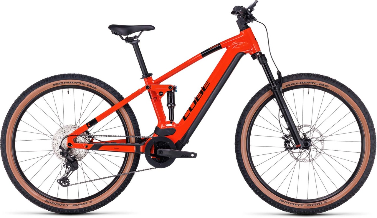 Cube Stereo Hybrid 120 Race 750 fireorange n black 2023 - VTT tout suspendu électrique