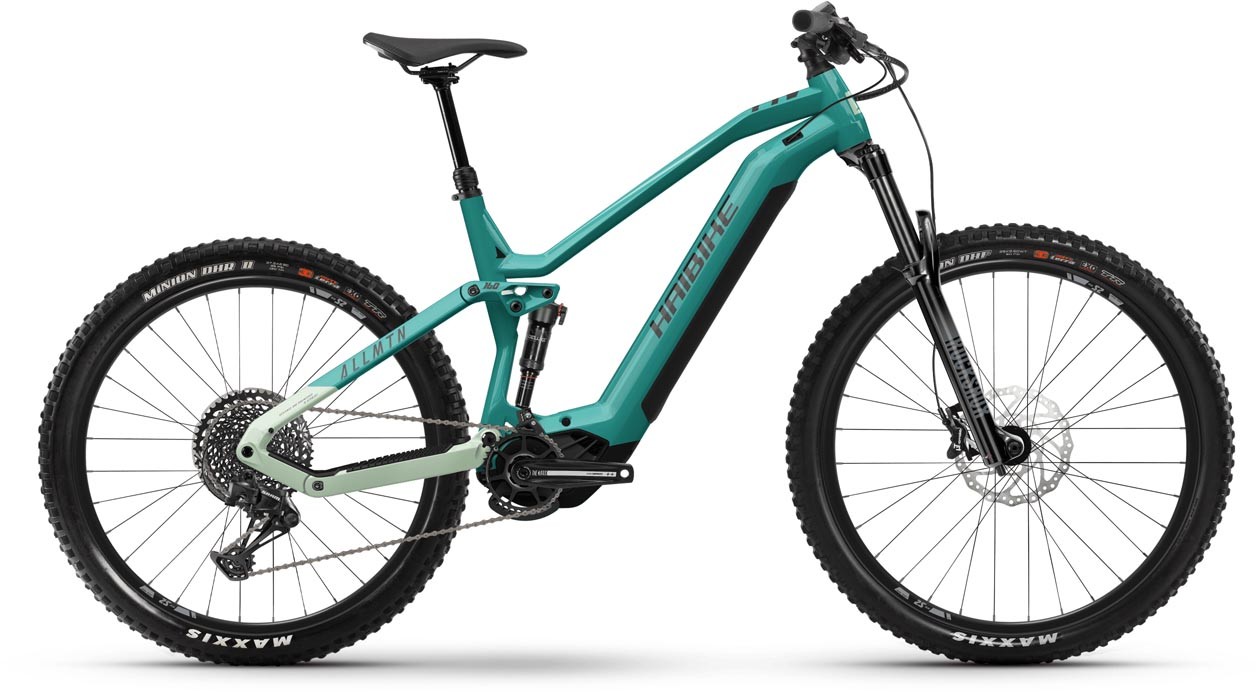 Haibike AllMtn 2 Gloss Aqua Green Blk 2023 - VTT tout suspendu électrique