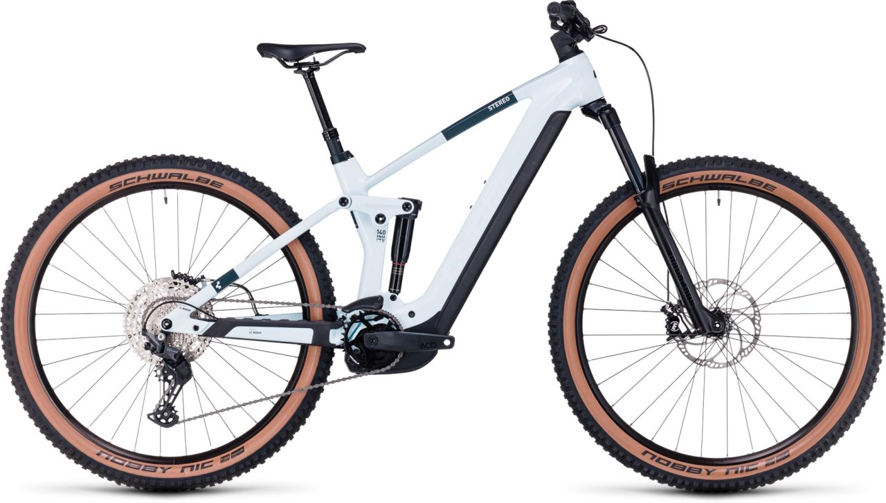 Cube Stereo Hybrid 140 HPC Pro 750 frostwhite n grey - E-Bike Fully Mountainbike