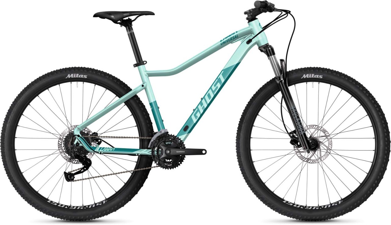 Ghost Lanao Universal 27.5 AL light mint pearl / azur blue metallic matt 2023 - VTT semi-rigide Femme