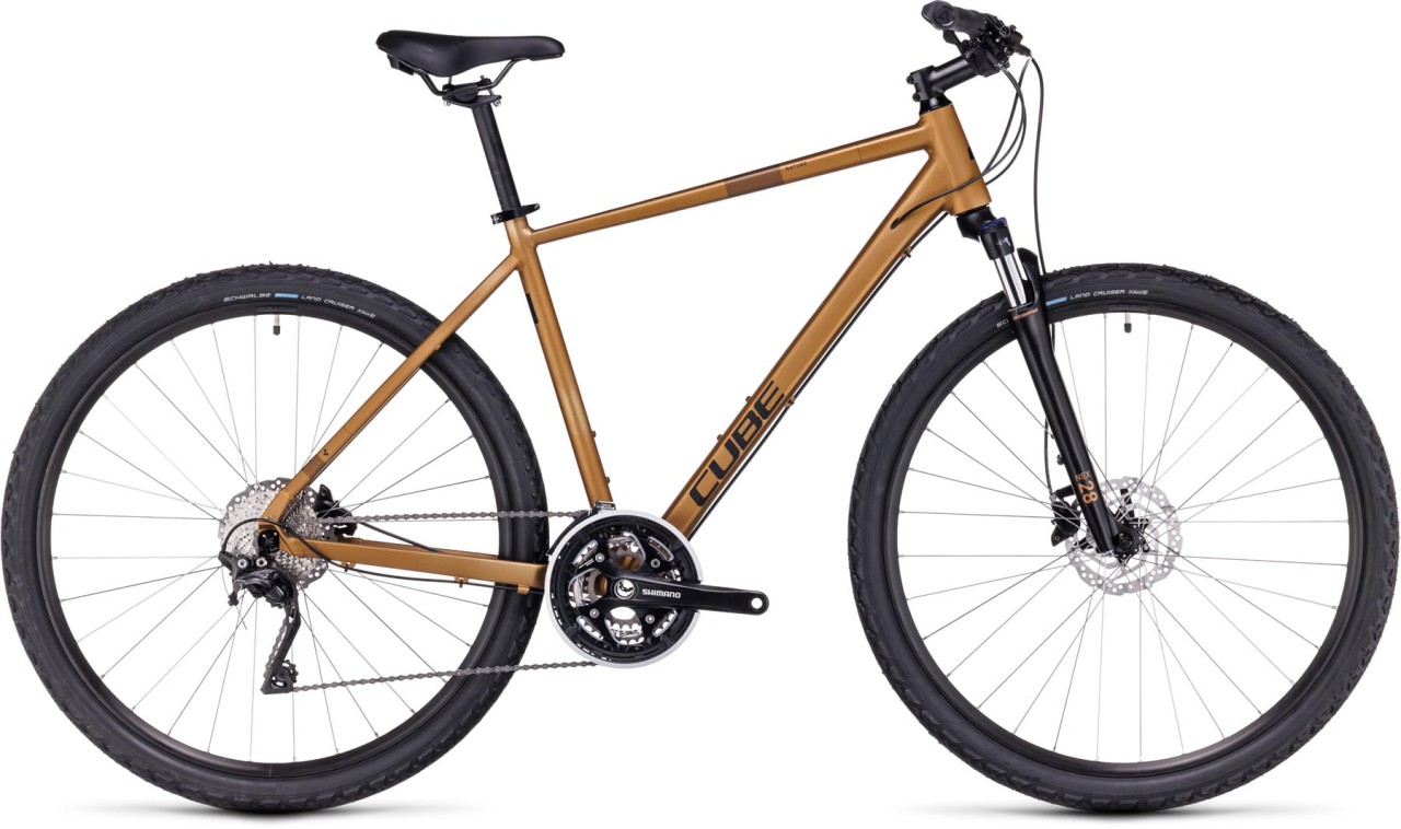 Cube Nature Pro gold n black 2024 Crossrad Herren MHW