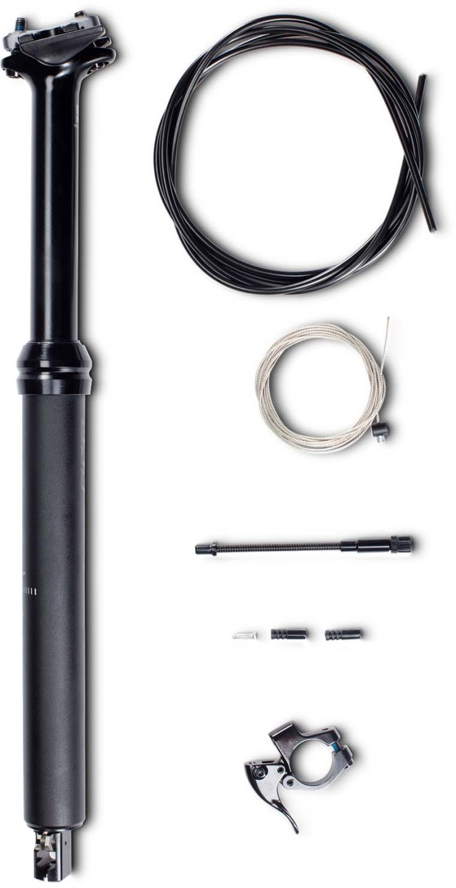RFR Tige de selle télescopique noire pour les vélos de montagne Fully de 17 à 23 pouces - 31,6 mm x 420 mm (125 mm)