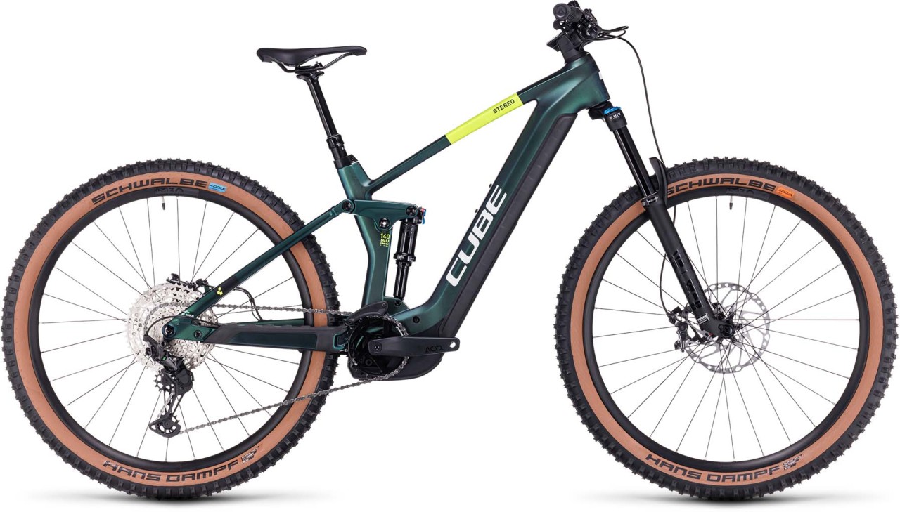 Cube Stereo Hybrid 140 HPC SLX 750 goblin n yellow 2023 - VTT tout suspendu électrique