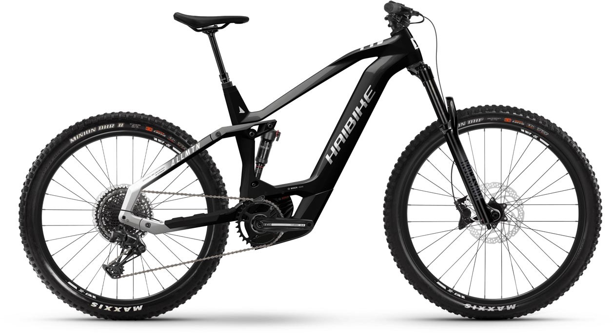 Haibike AllMtn CF 8 Gloss Black White 2022 - VTT tout suspendu électrique