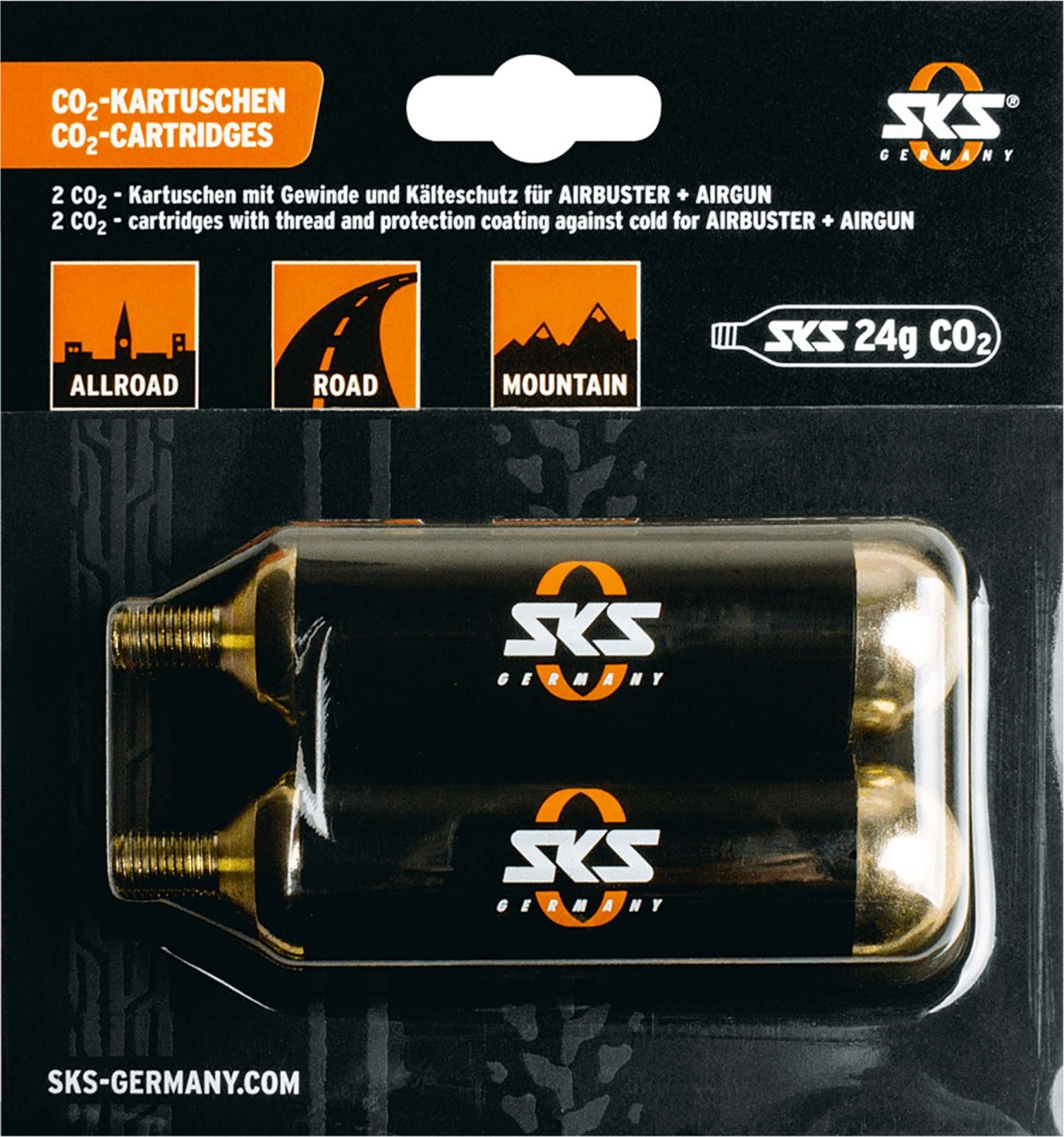 SKS Cartouches de rechange (24g) pour AIRBUSTER set de 2 pièces