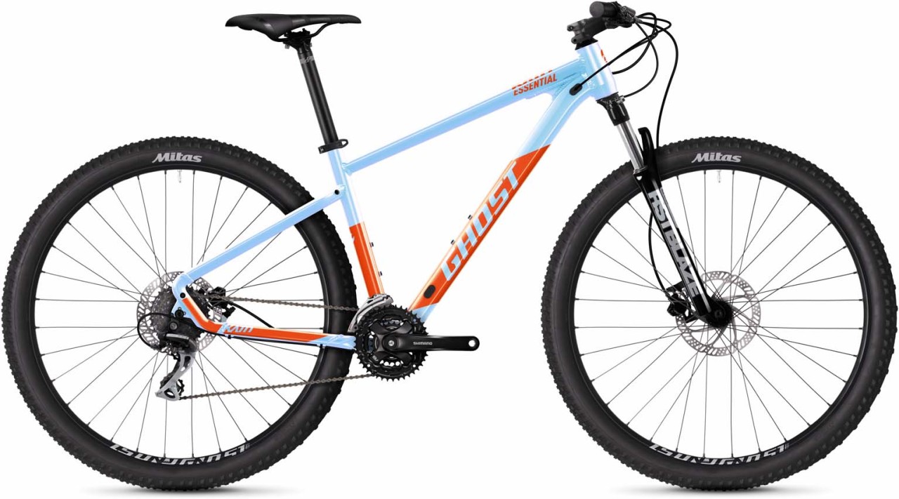 Ghost Kato Essential 29 AL baby blue pearl / dark orange glossy 2023 - VTT semi-rigide