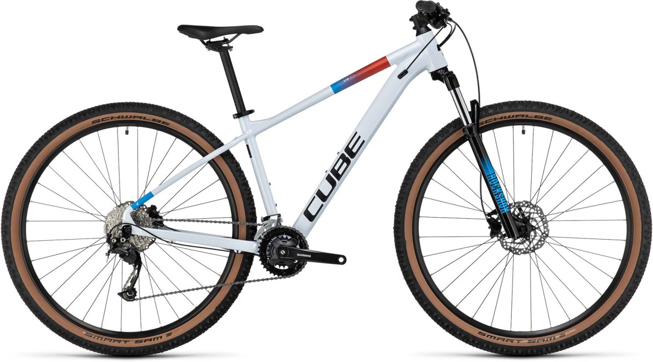 Cube Aim SLX white n blue n red 2023 - VTT semi-rigide