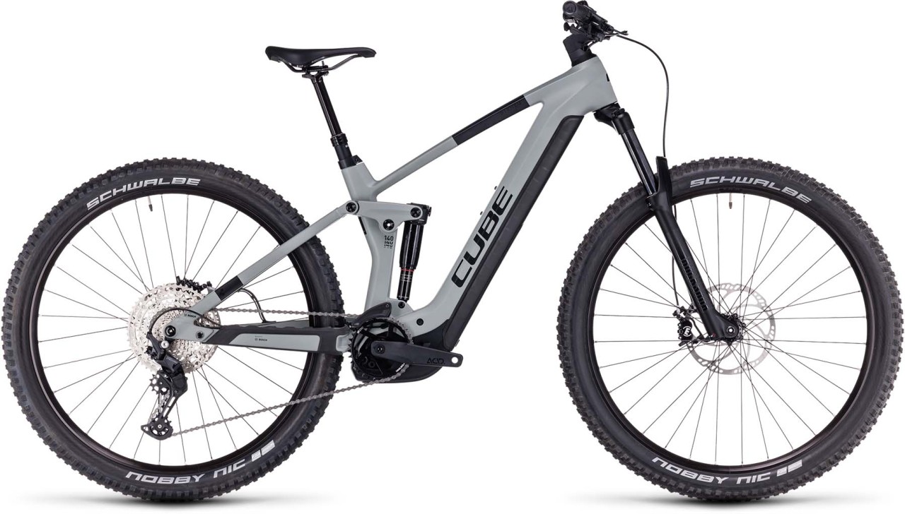 Cube Stereo Hybrid 140 HPC Pro 625 swampgrey n black 2023 - VTT tout suspendu électrique